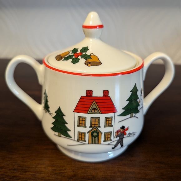 Vintage 1980s Fine China Of Japan Sugar & Cream Serving Set - Picture 3 of 12